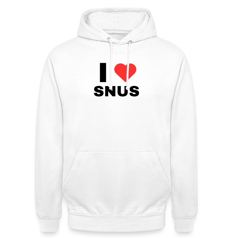 I love snus Hoodie unisex - vit