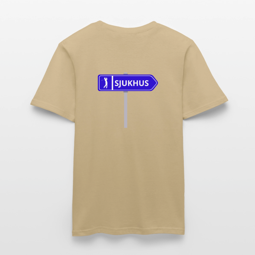 Sjukhus skylt T-shirt herr - sandbeige