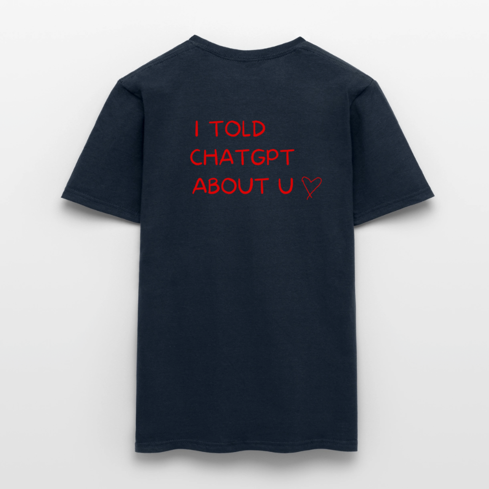 I told ChatGPT about u T-shirt herr - marinblå