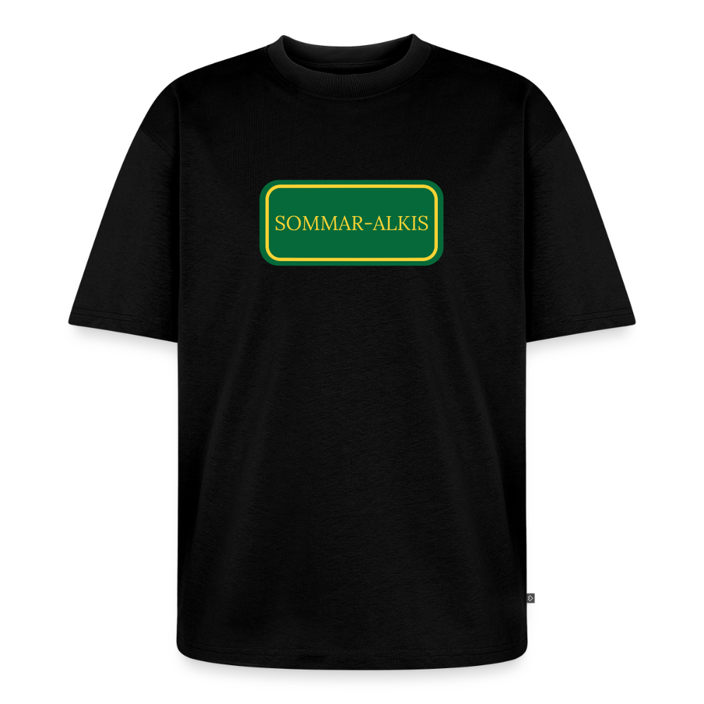 Sommar-alkis Oversized premium-T-shirt unisex - svart