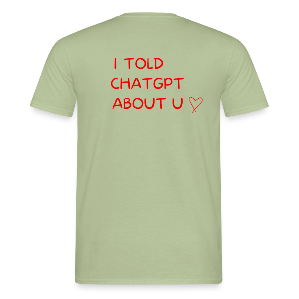I told ChatGPT about u T-shirt herr - salviagrön