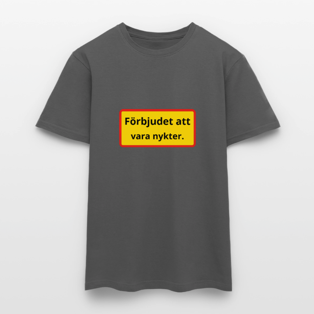 Förbjudet att vara nykter T-shirt Herr - kolgrå
