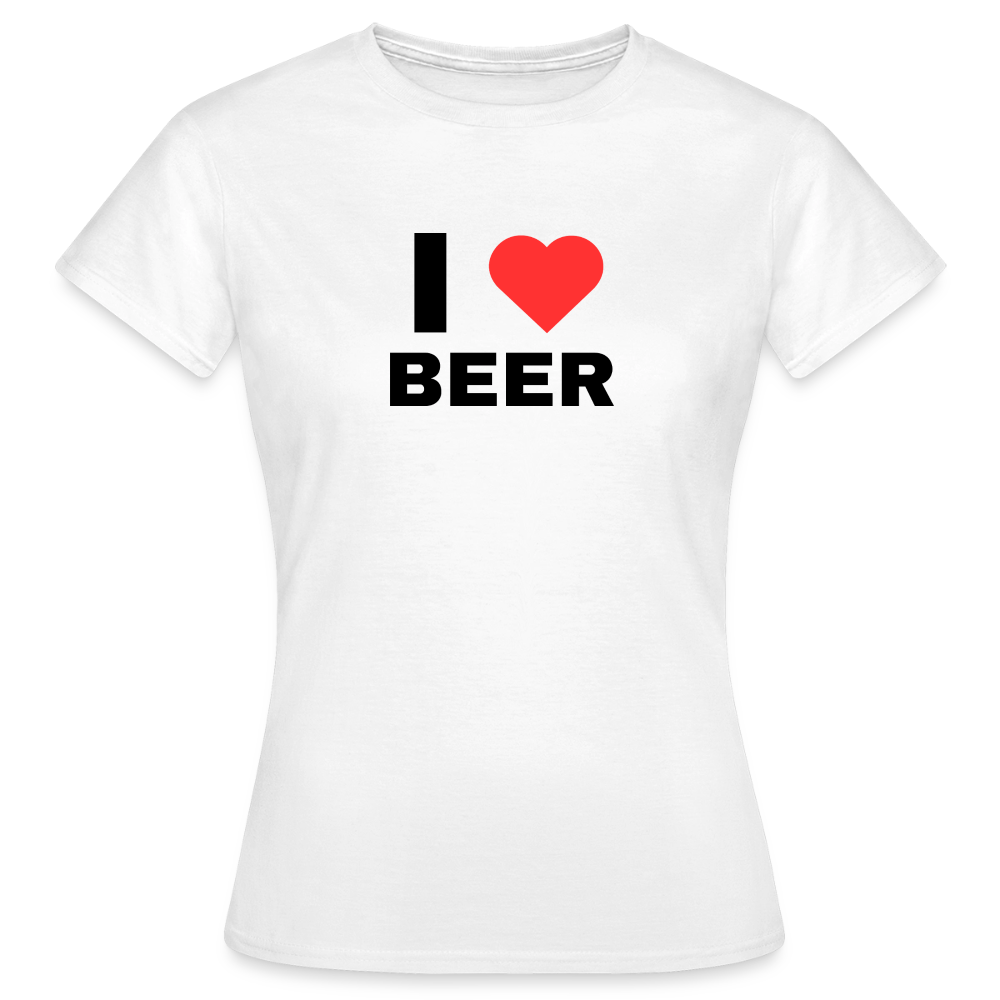 I love beer T-shirt dam - vit