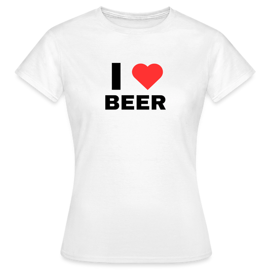 I love beer T-shirt dam - vit