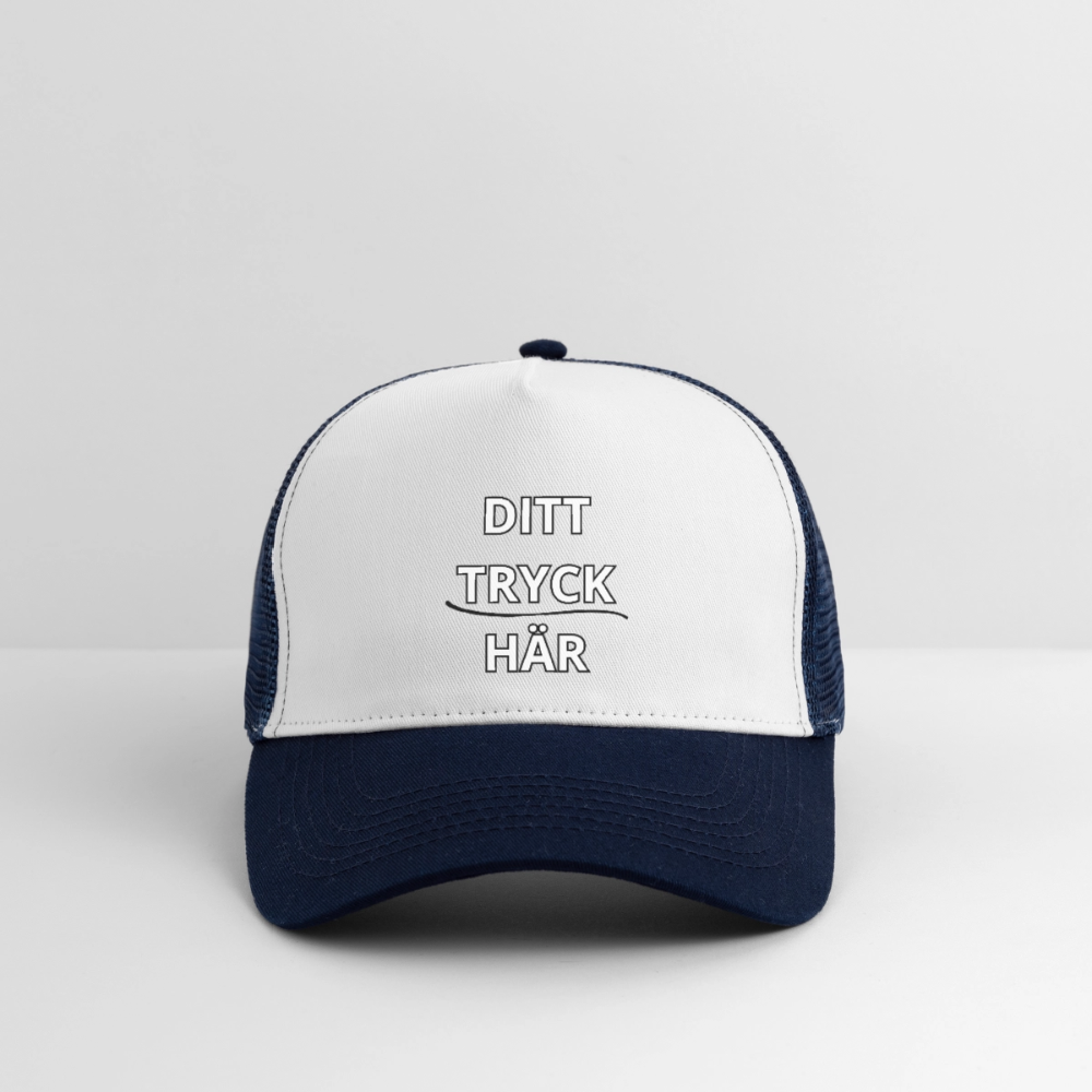 Trucker Cap - vit/marinblå