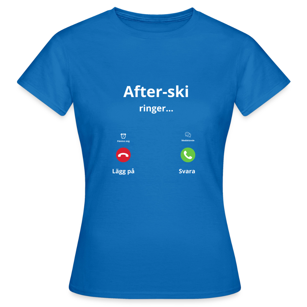 After-ski ringer... T-shirt dam - royalblå