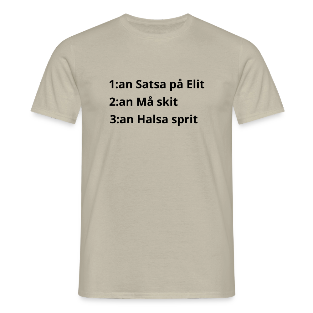 1-3:an T-shirt herr - sandbeige