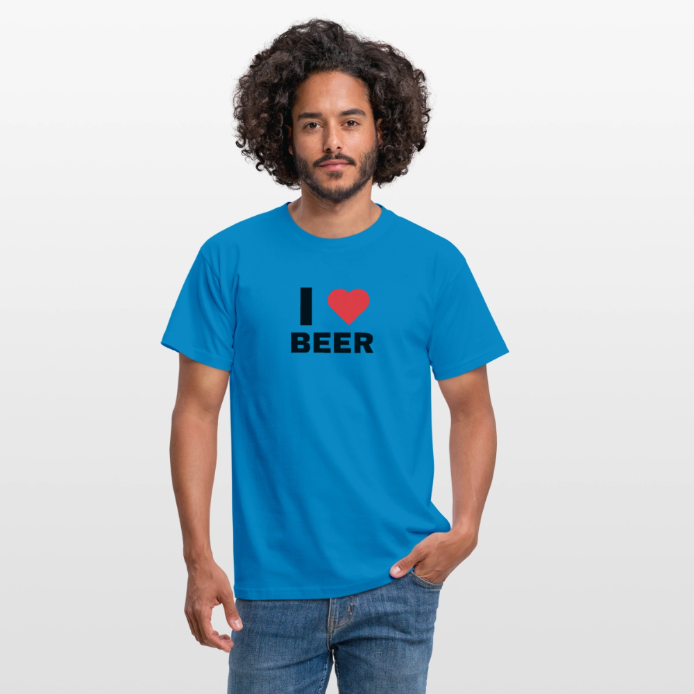 I love beer T-shirt herr - kungsblå