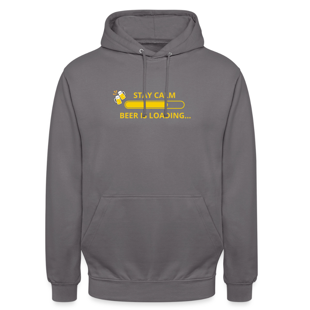 Stay calm beer is loading... Hoodie unisex - mellangrå