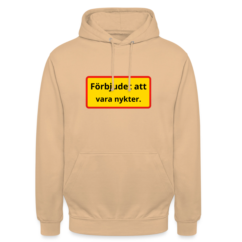 Förbjudet att vara nykter Hoodie Unisex - persika