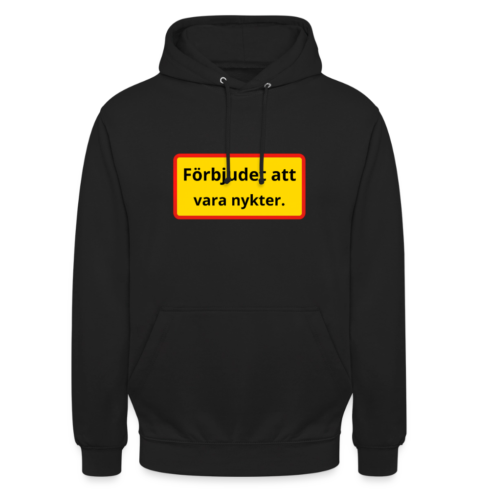 Förbjudet att vara nykter Hoodie Unisex - svart