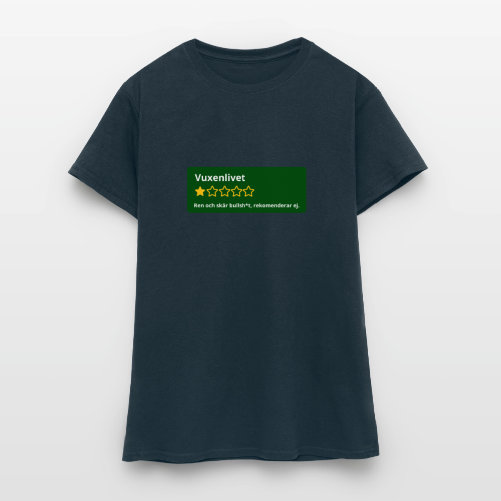 Recension på vuxenlivet T-shirt dam - marinblå