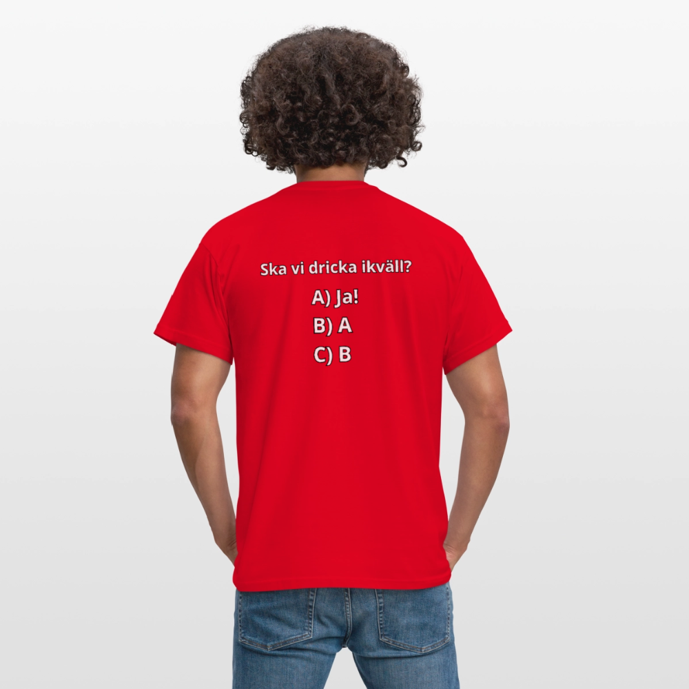 Ska vi dricka ikväll? T-shirt Herr - röd