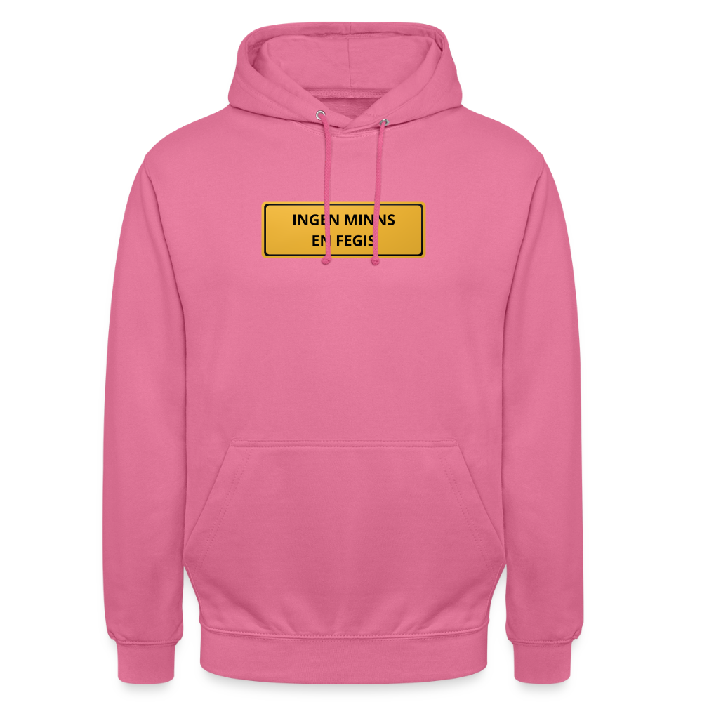 Ingen minns en fegis Hoodie Unisex - rosa
