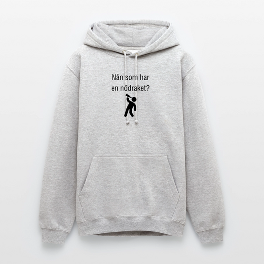 Nån som har en nödraket? Hoodie unisex - ljusgråmelerad