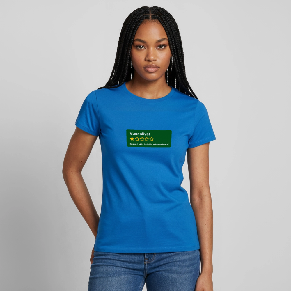 Recension på vuxenlivet T-shirt dam - royalblå