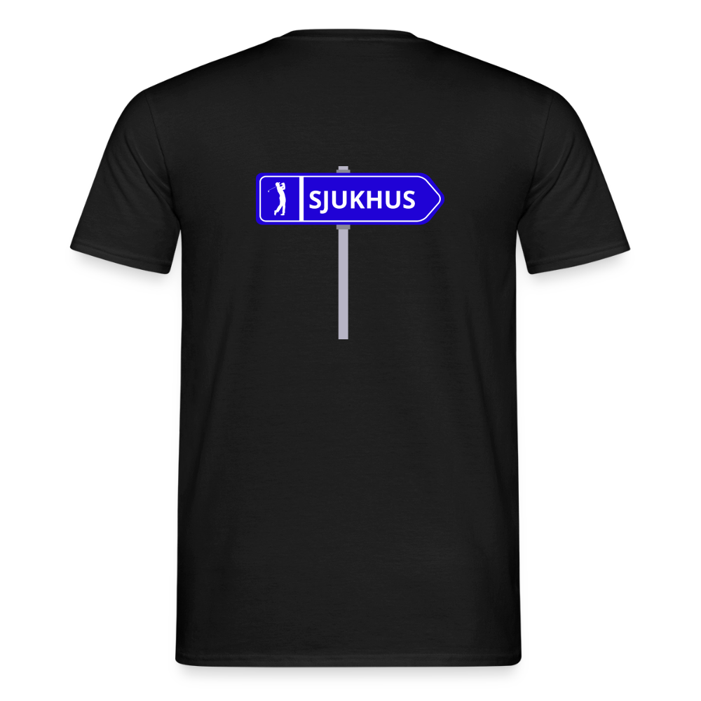 Sjukhus skylt T-shirt herr - svart