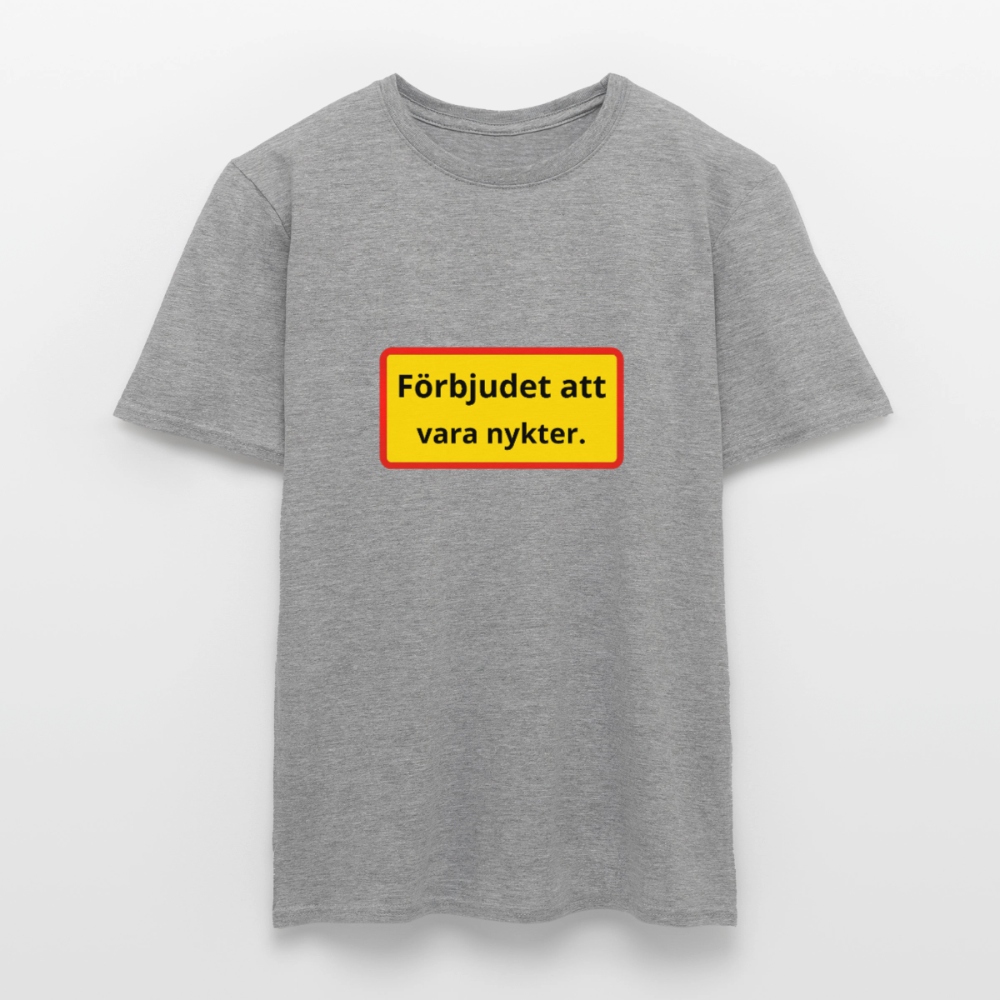 Förbjudet att vara nykter T-shirt Herr - grafitmelerad