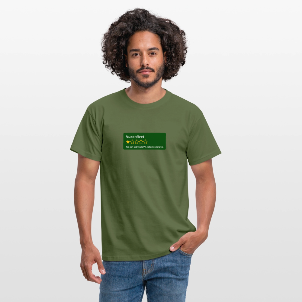 Recension på vuxenlivet T-shirt Herr - Militärgrön