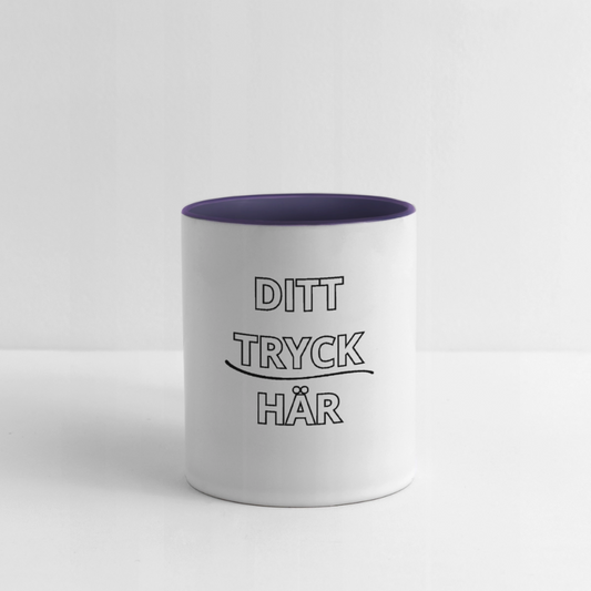Contrasting Mug - vit/koboltblå