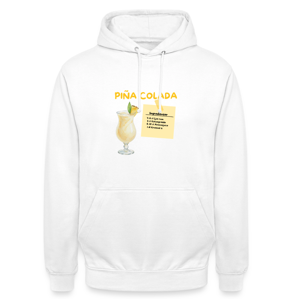 Pina colada Hoodie Unisex - vit