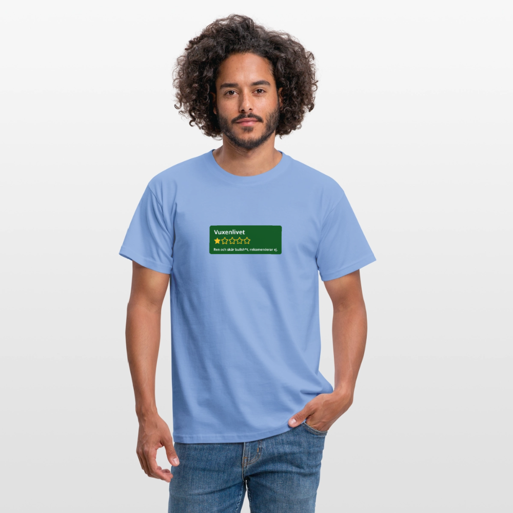 Recension på vuxenlivet T-shirt Herr - carolina blue