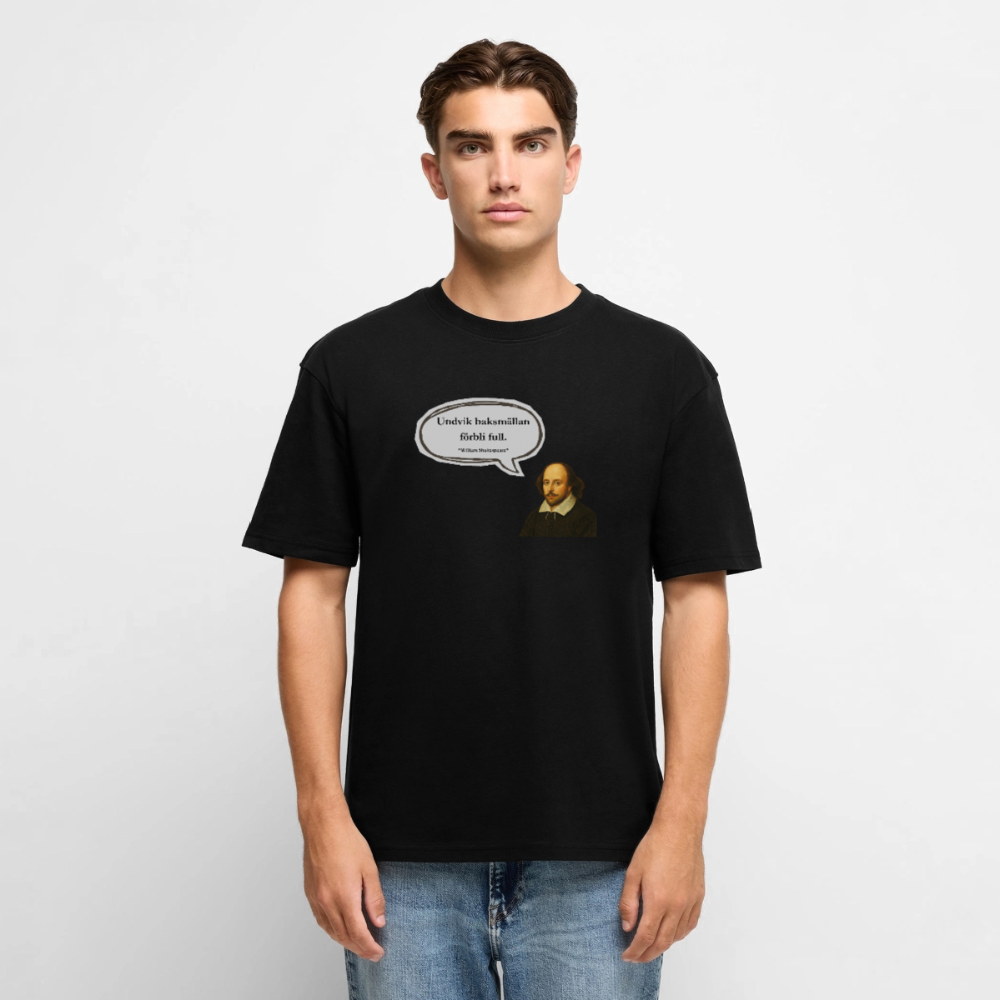 Undvik baksmällan förbli full oversized premium-T-shirt unisex - svart