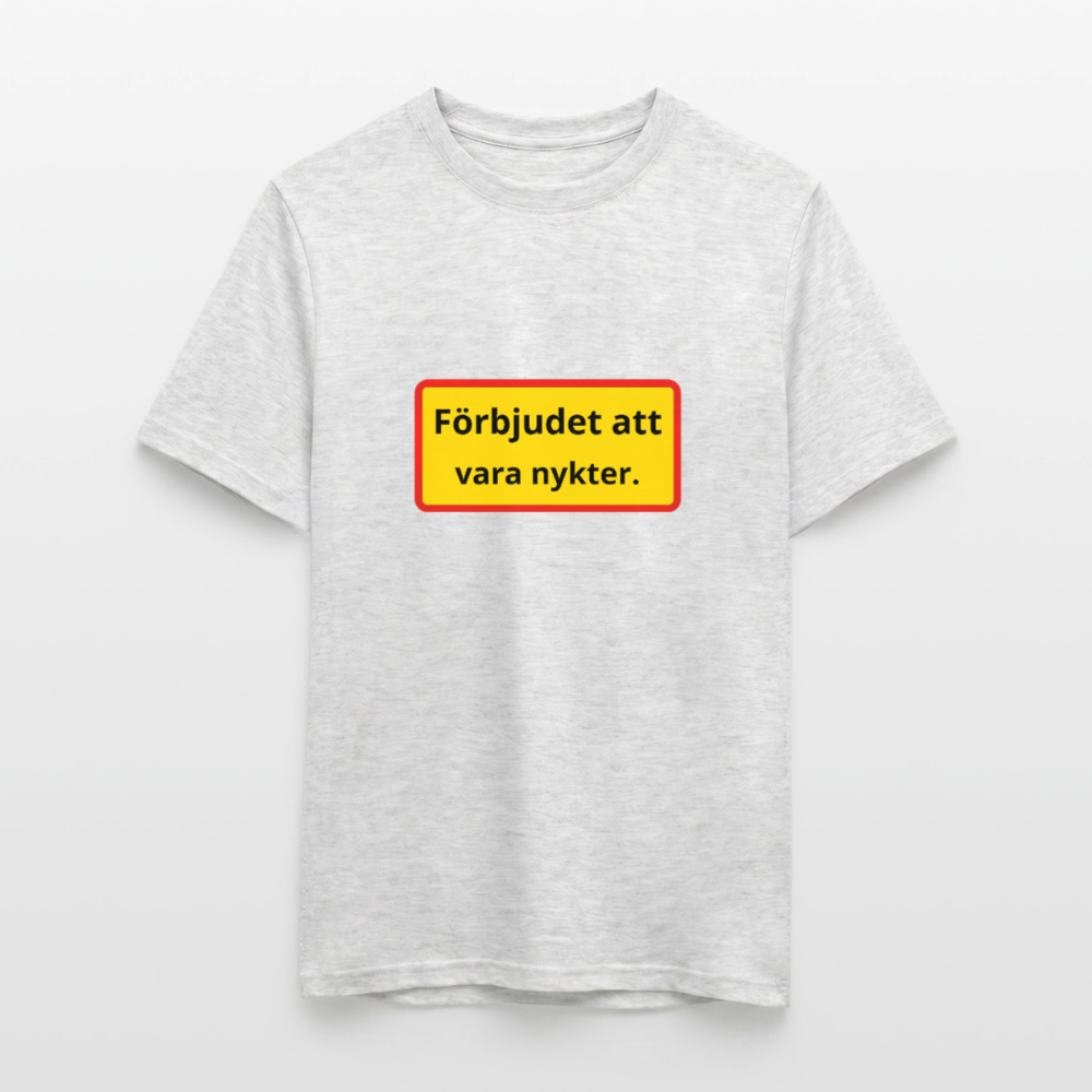 Förbjudet att vara nykter T-shirt Herr - gråmelerad