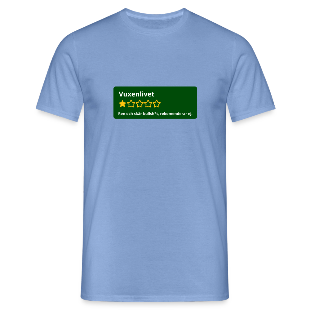 Recension på vuxenlivet T-shirt Herr - carolina blue
