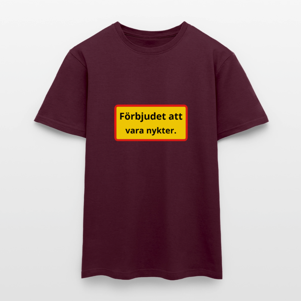 Förbjudet att vara nykter T-shirt Herr - tegelröd