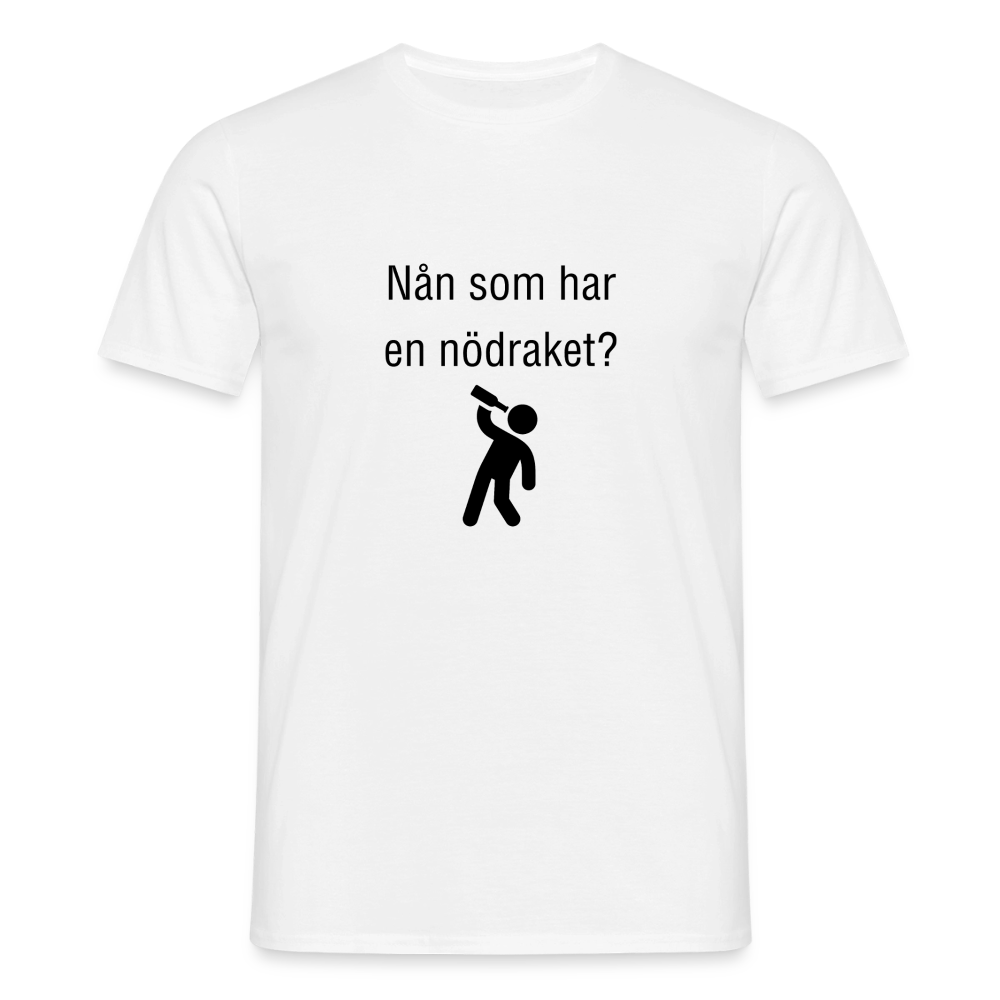 Nån som har en nödraket? T-shirt herr - vit