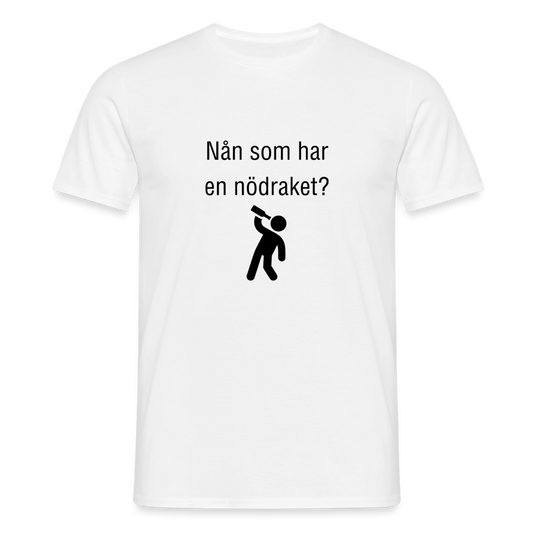 Nån som har en nödraket? T-shirt herr - vit