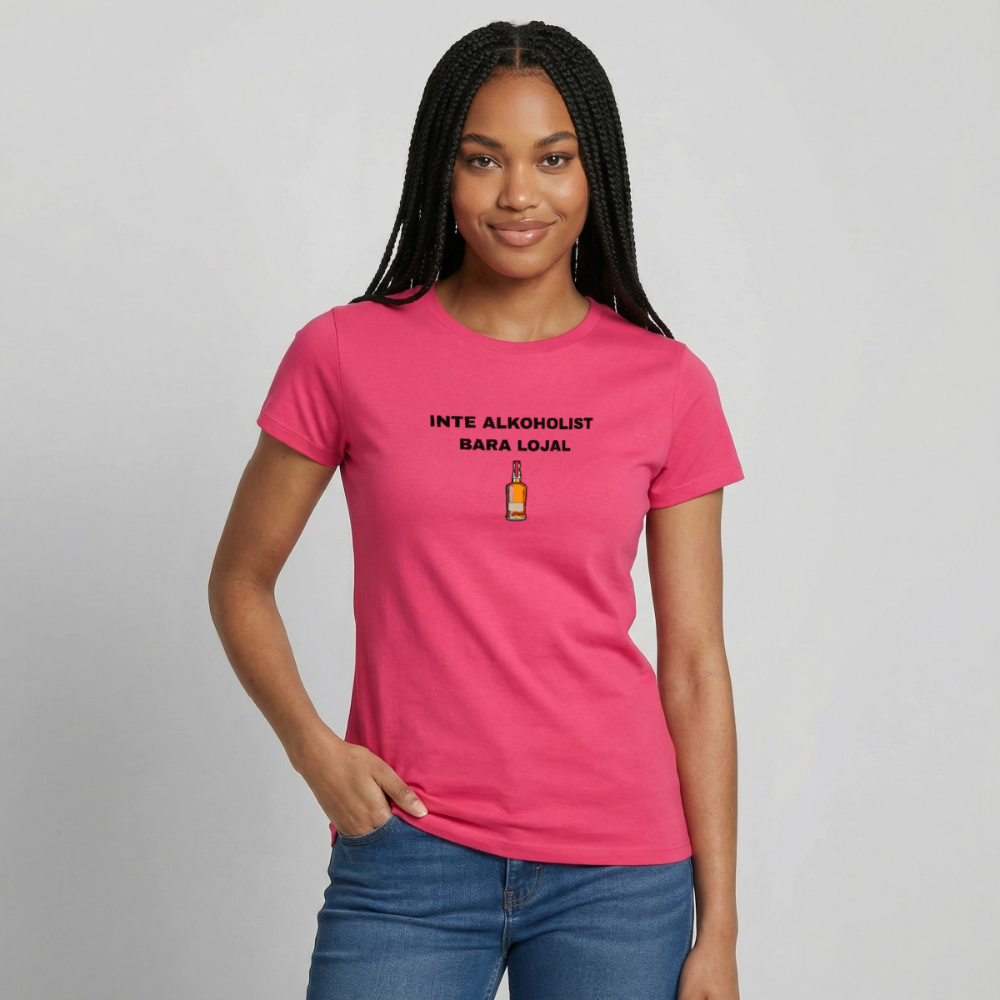 Inte alkoholist bara lojal T-shirt dam - azalea