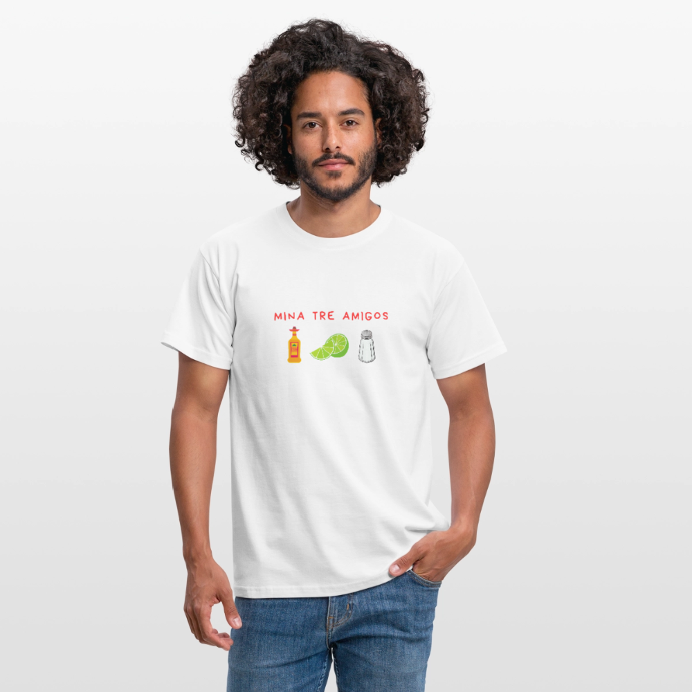 Mina tre amigos T-shirt Herr - vit