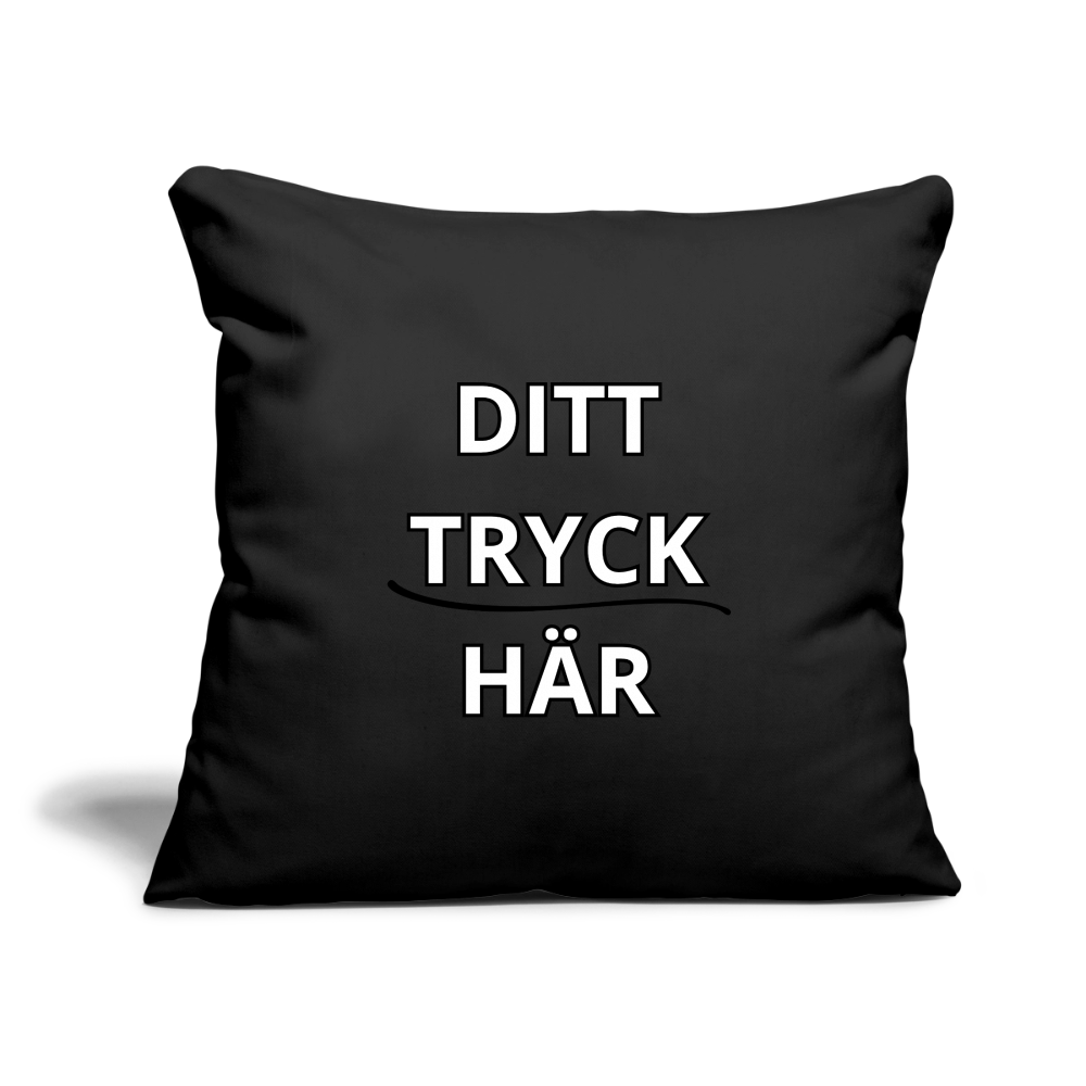 Soffkuddsöverdrag, 45 x 45 cm - svart