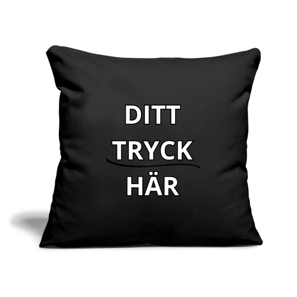 Soffkuddsöverdrag, 45 x 45 cm - svart