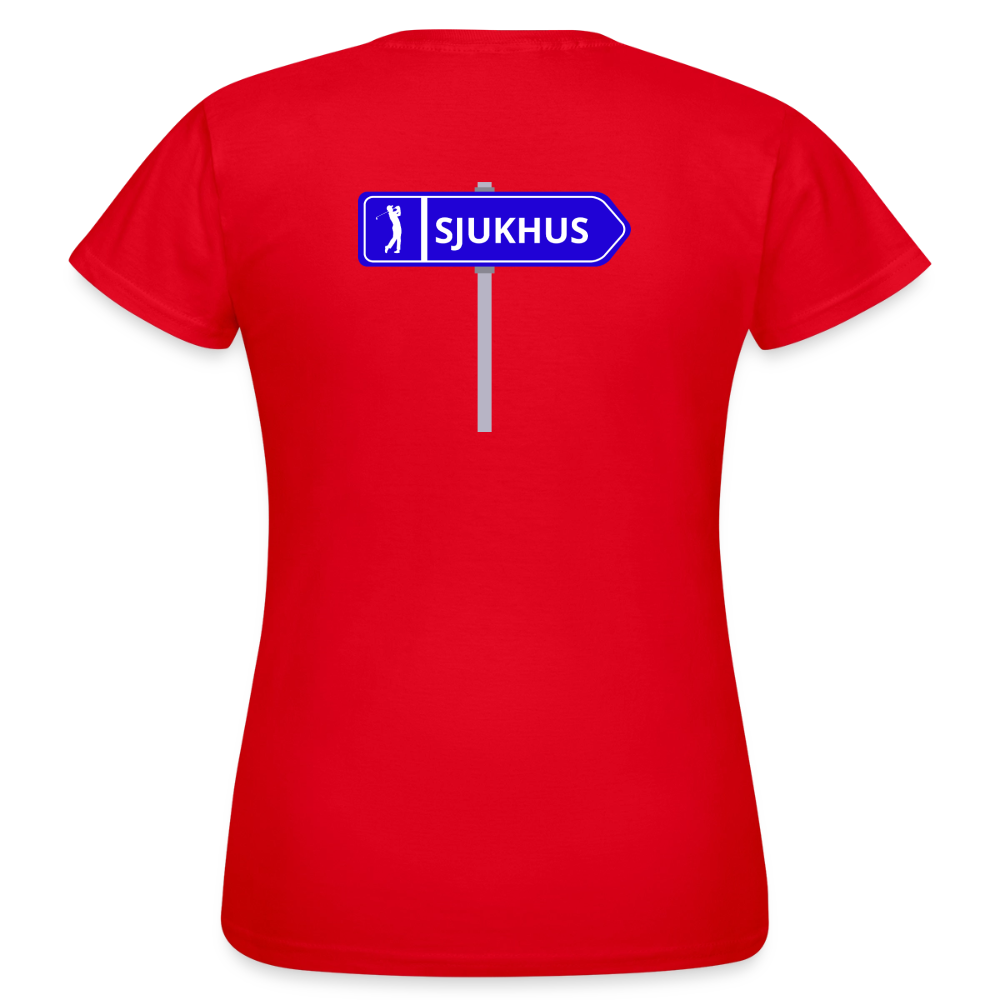 Sjukhus skylt T-shirt dam - röd