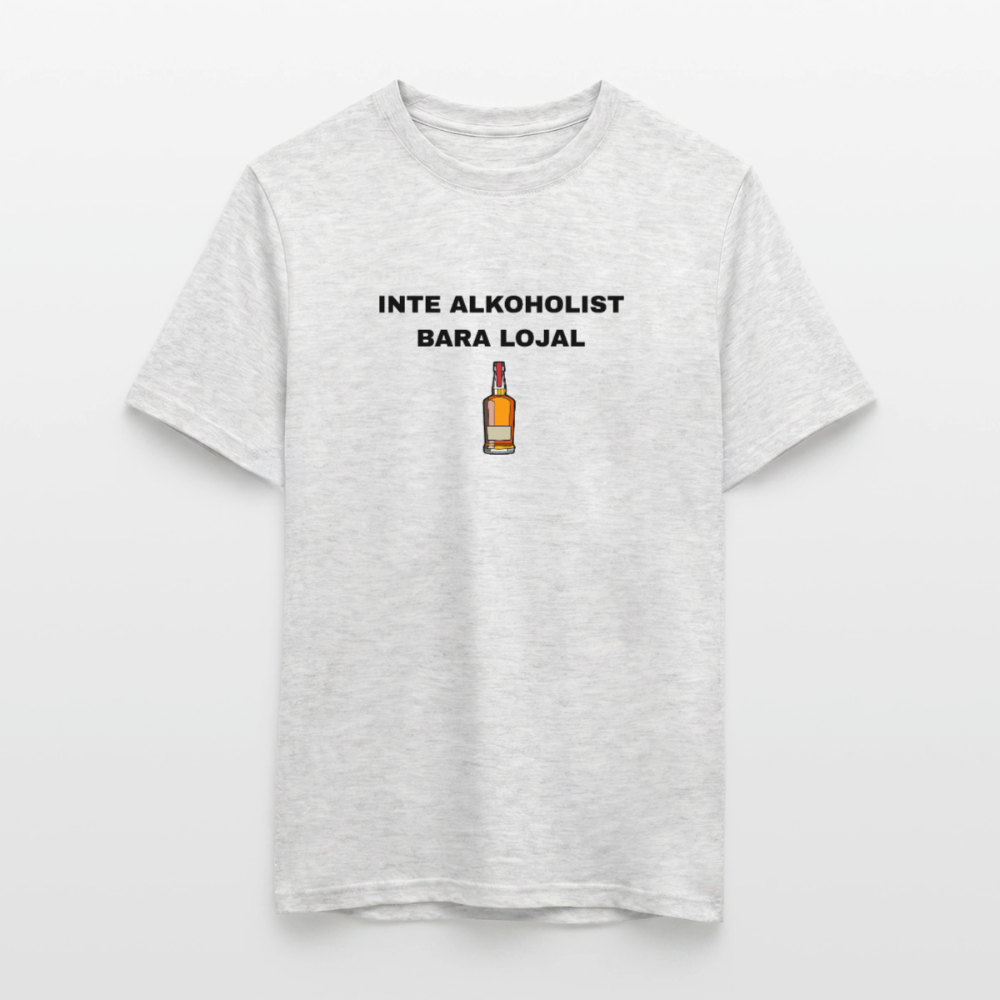 Inte alkoholist bara lojal T-shirt herr - gråmelerad