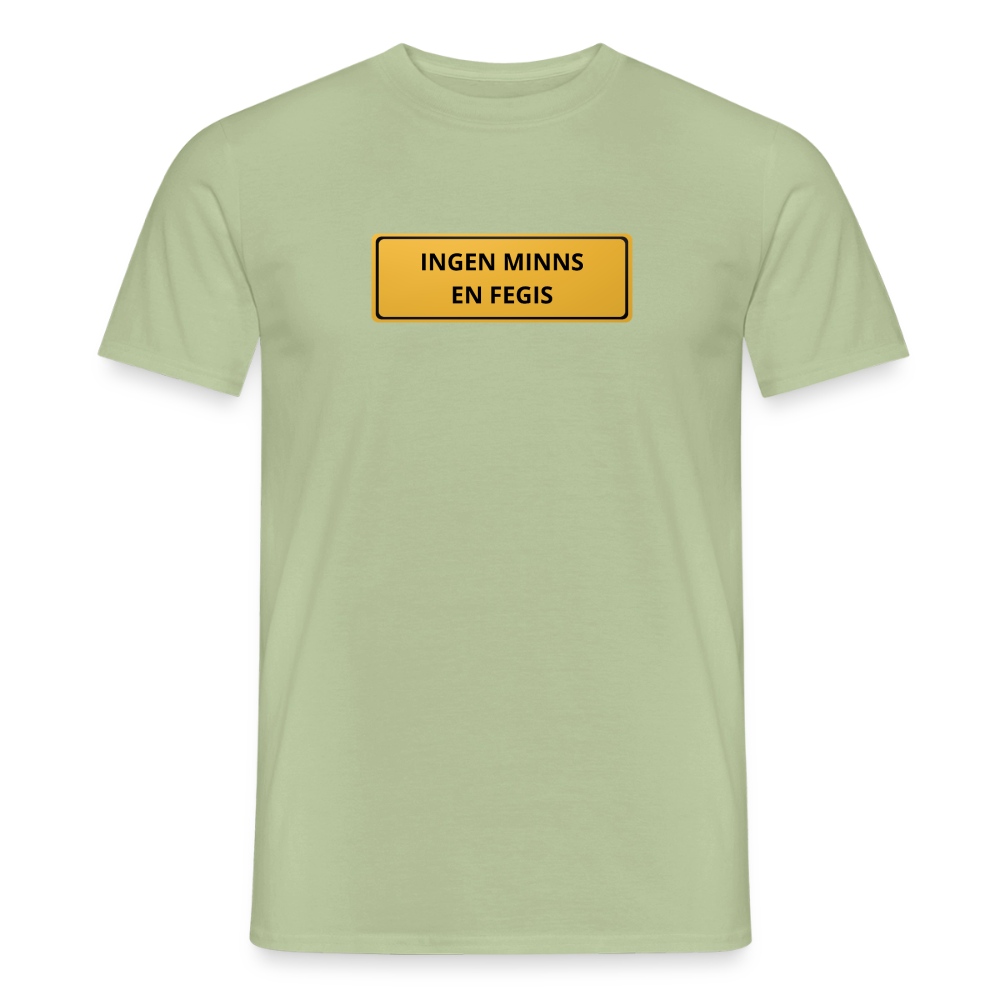 Ingen minns en fegis T-shirt herr - salviagrön