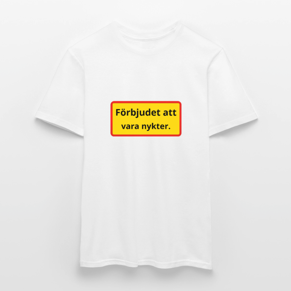 Förbjudet att vara nykter T-shirt Herr - vit