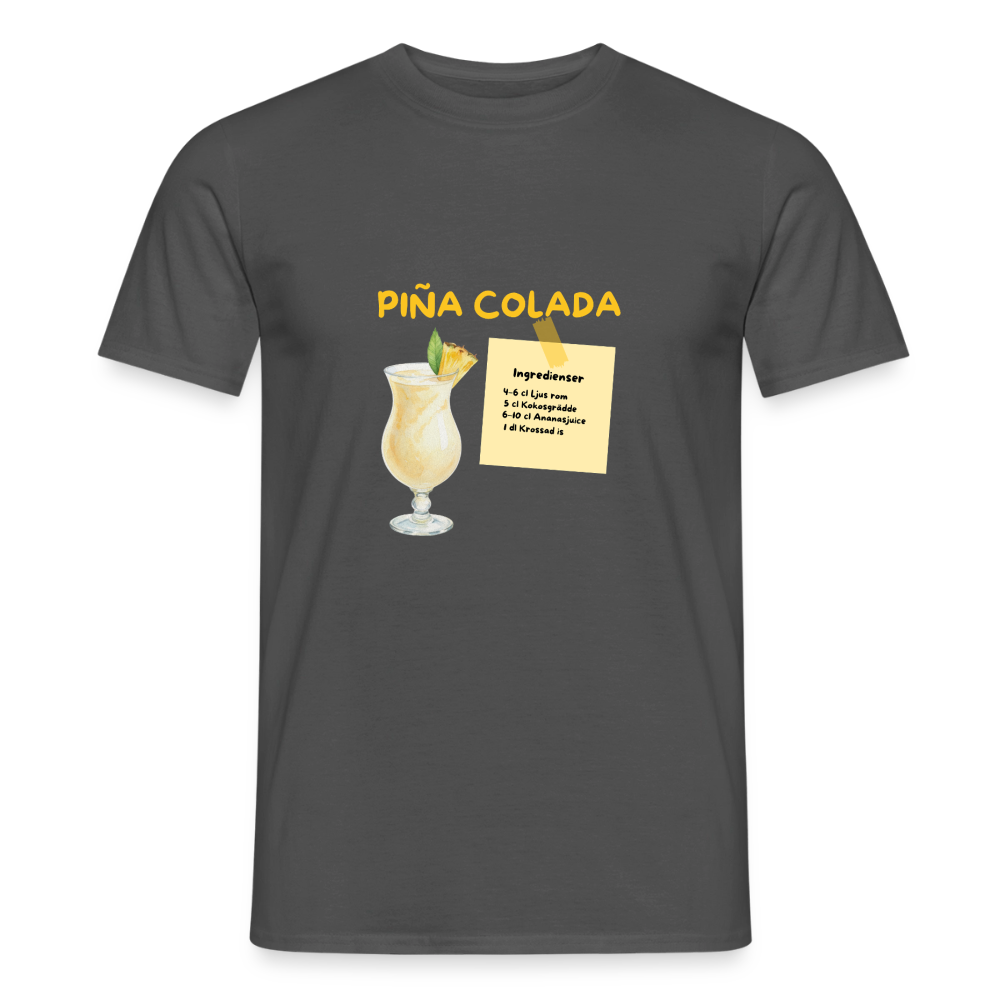 Pina colada T-shirt Herr - kolgrå