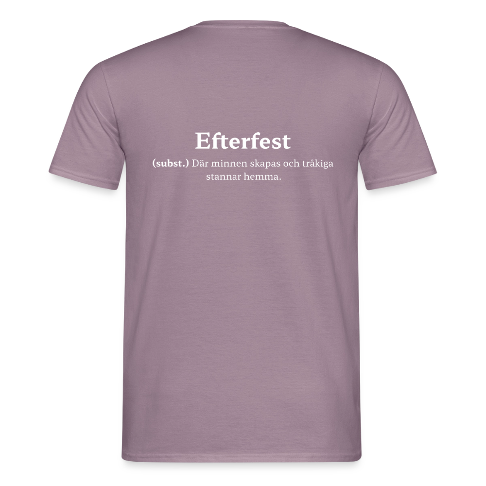 Efterfest T-shirt Herr - lilagrå 