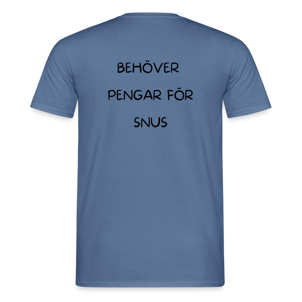 Behöver pengar för snus T-shirt herr - duvblå 