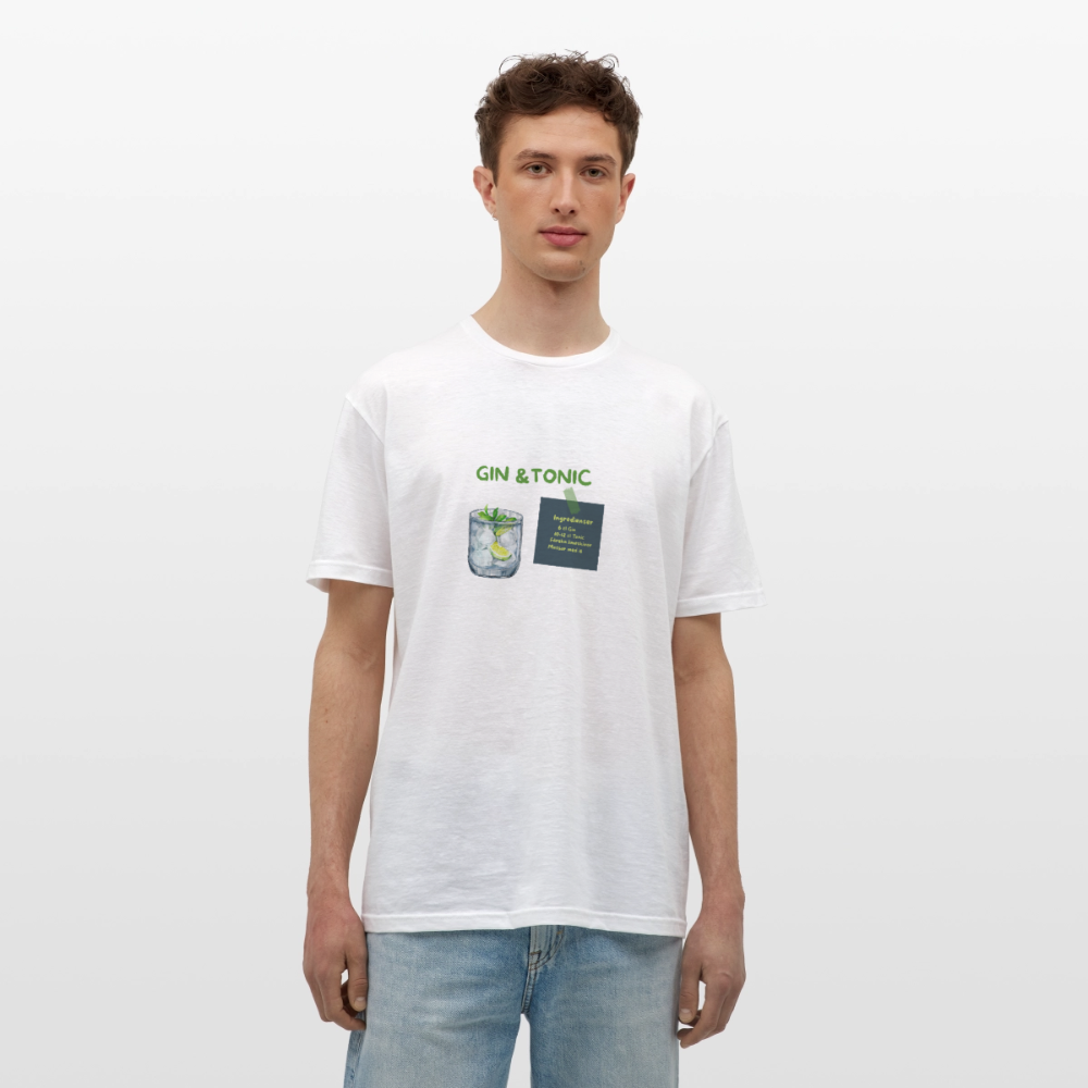 Gin & tonic T-shirt herr - vit