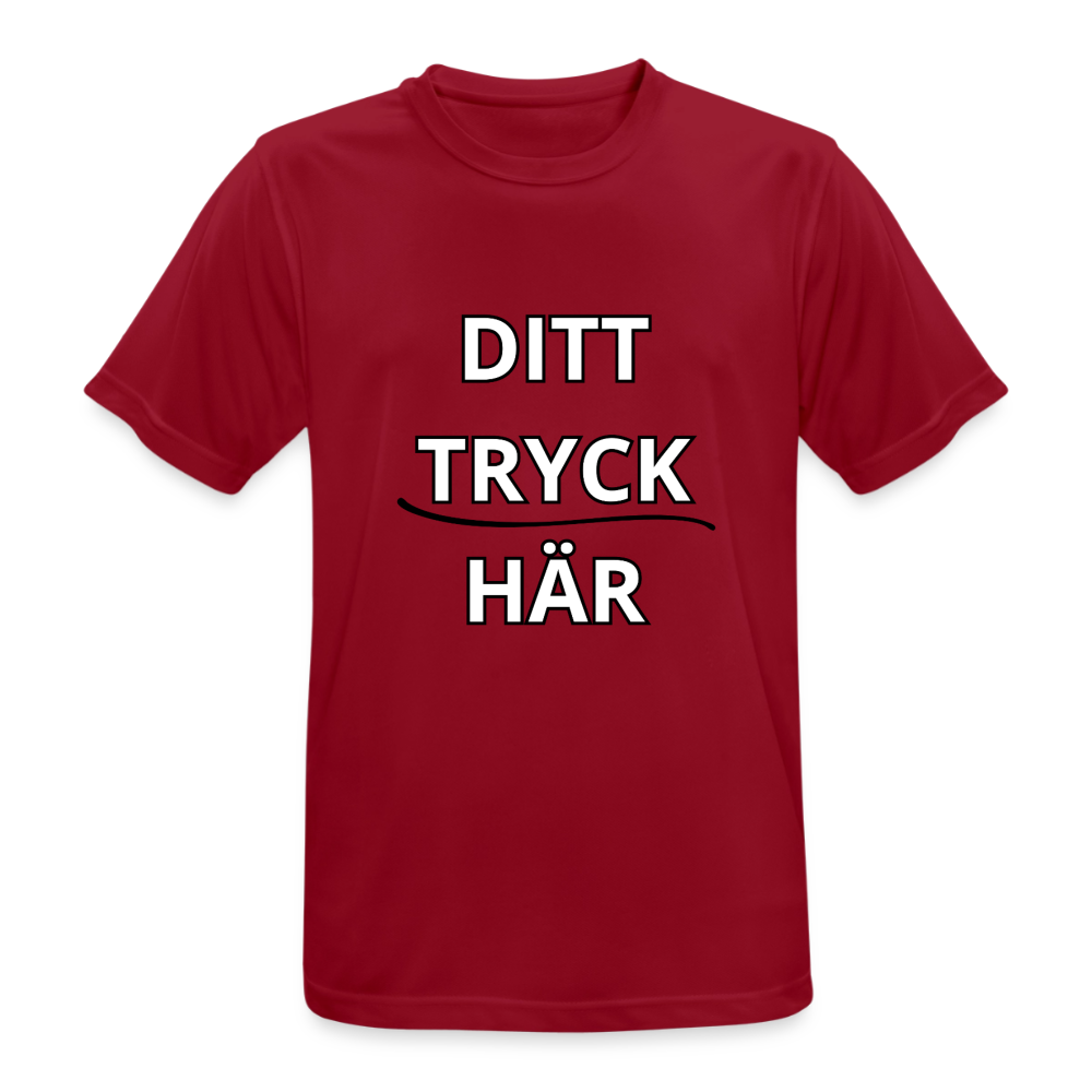 Andningsaktiv T-shirt herr - mörkröd