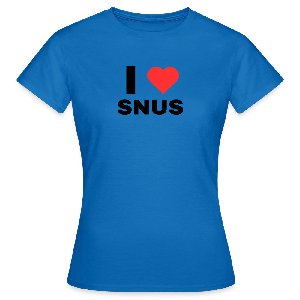 I love snus T-shirt dam - royalblå