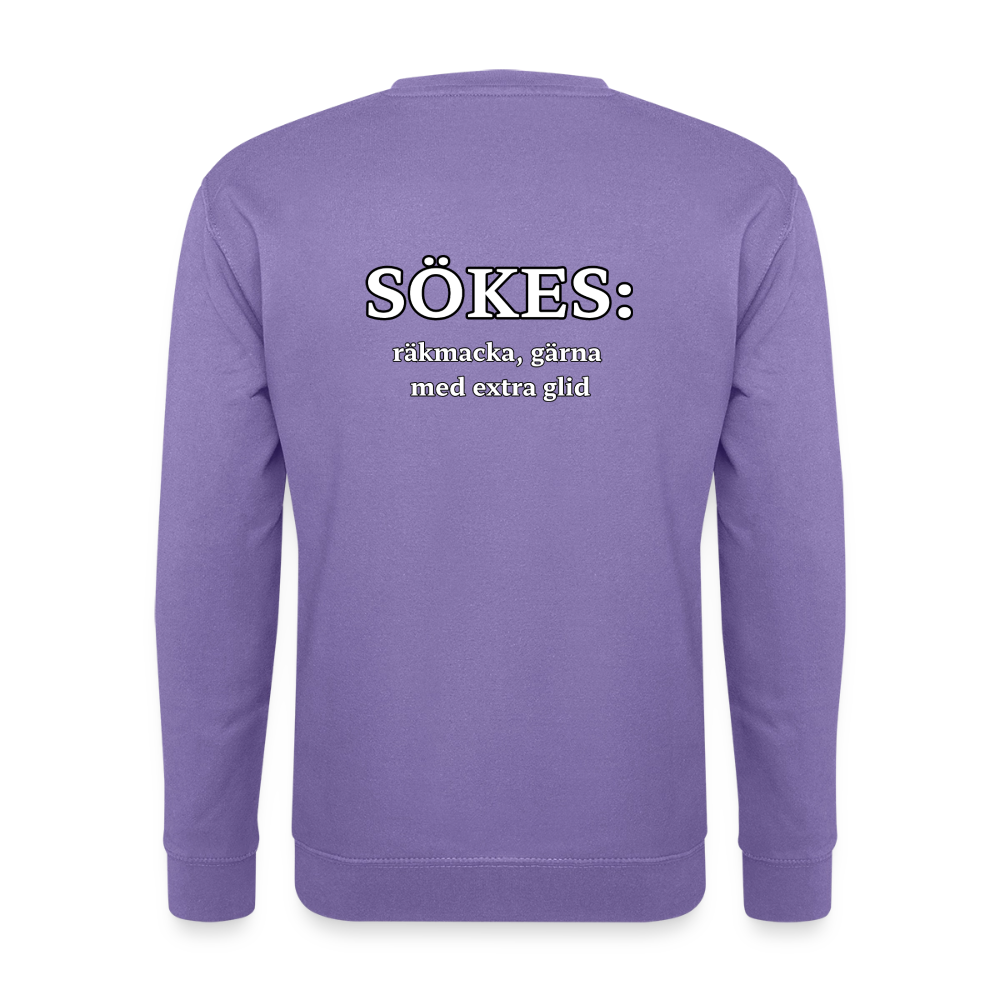 Sökes: Räkmacka, gärna med extra glid T-shirt Unisex - lavendel