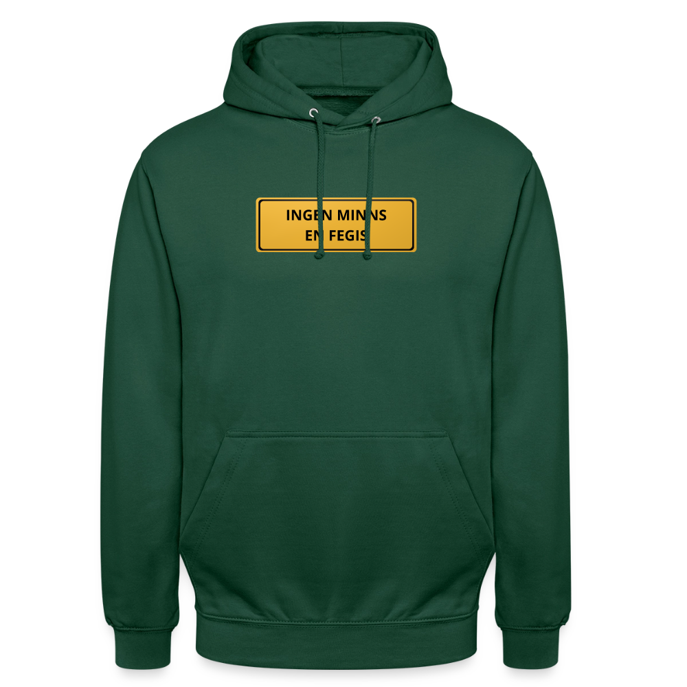 Ingen minns en fegis Hoodie Unisex - buteljgrön
