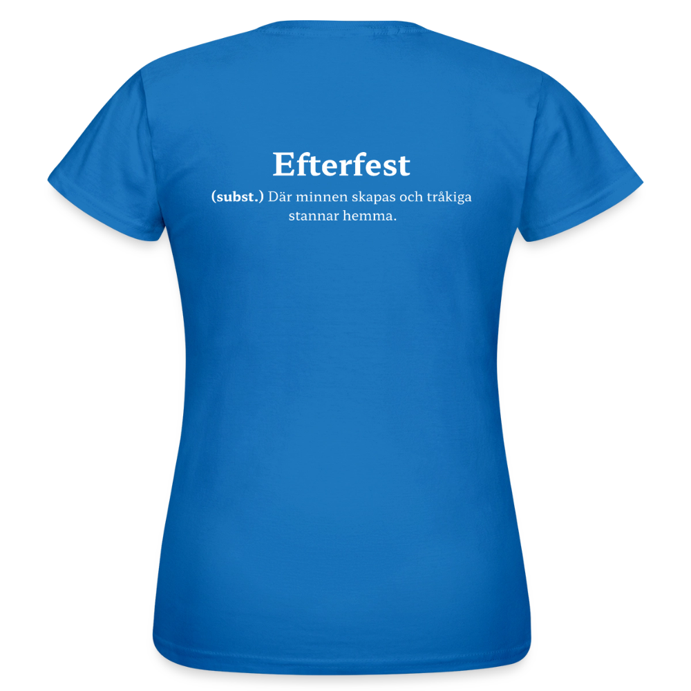 Efterfest T-shirt Dam - royalblå
