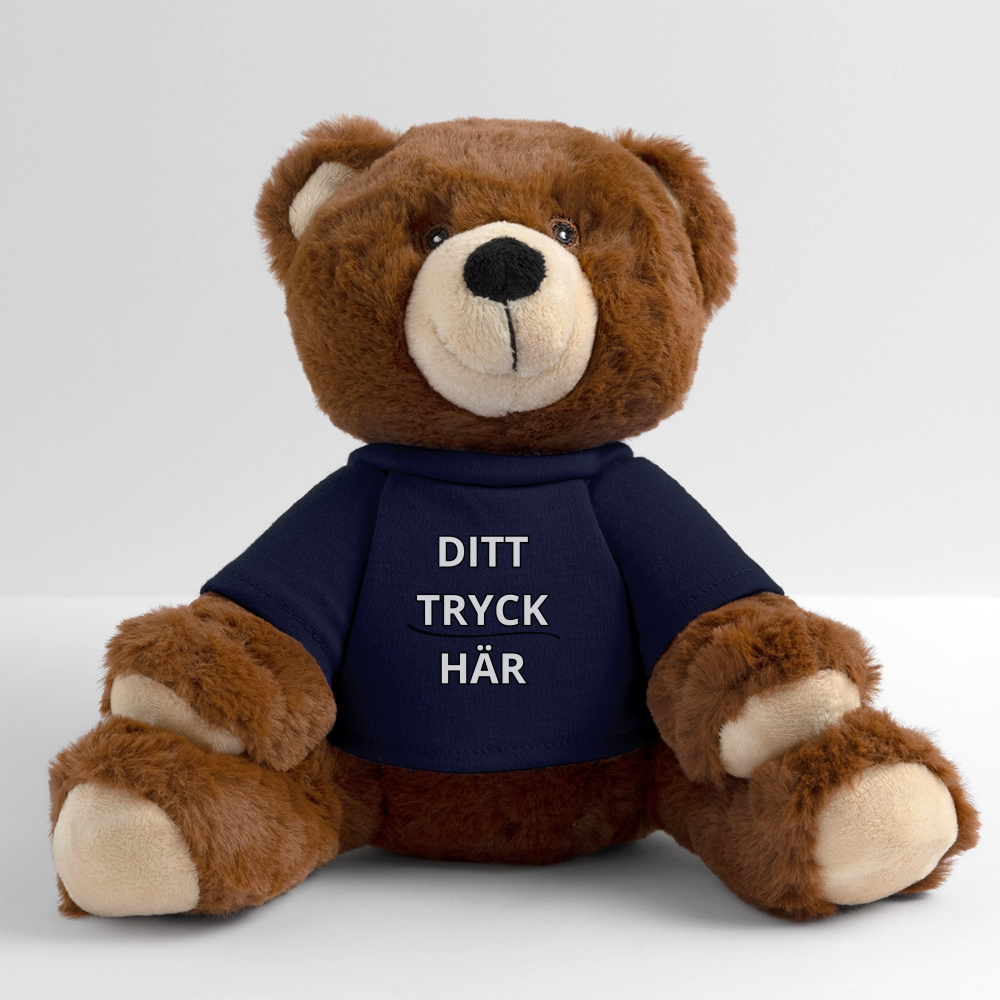 MiniFeet® RecycelBär® Teddy Bear Brown - marinblå